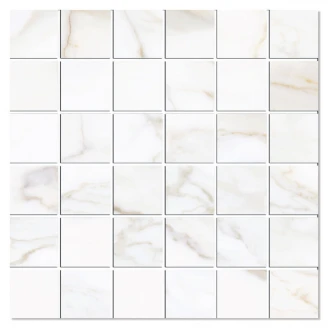 Marmor Mosaik Klinker Via Appia Vit Polerad 30x30 (5x5) cm